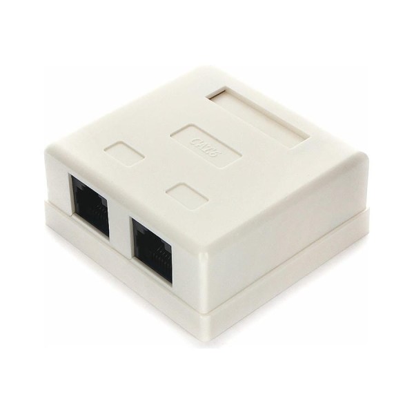 Розетка Cablexpert RJ-45 кат.6 внешняя 2 порта, 110&Krone NA218