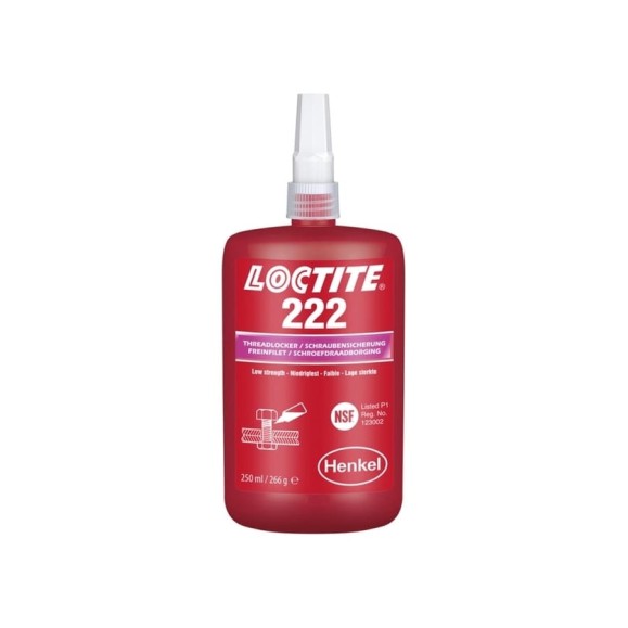 Резьбовой фиксатор низкой прочности Loctite 222, 250 мл 245636 Резьбовой фиксатор низкой прочности Loctite 222, 250 мл 245636