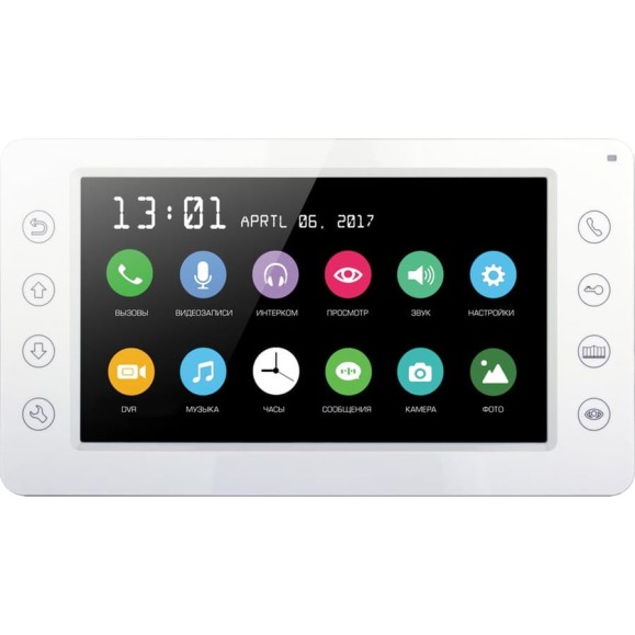Цветной монитор видеодомофона без трубки hands-free Сатро DM-701DVR-W CC000003949