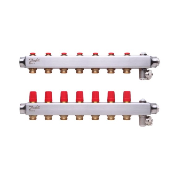 Коллекторы Danfoss SSM-7 для 7 контуров 088U0807 Коллекторы Danfoss SSM-7 для 7 контуров 088U0807