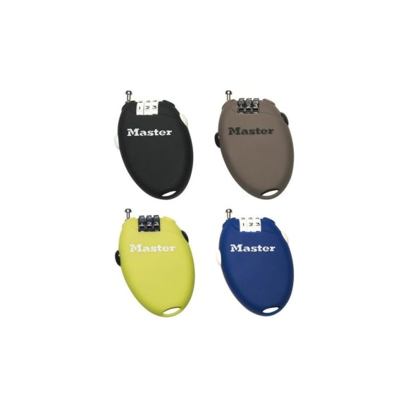 Кодовый замок с автомат. тросом MasterLock 4603EURD