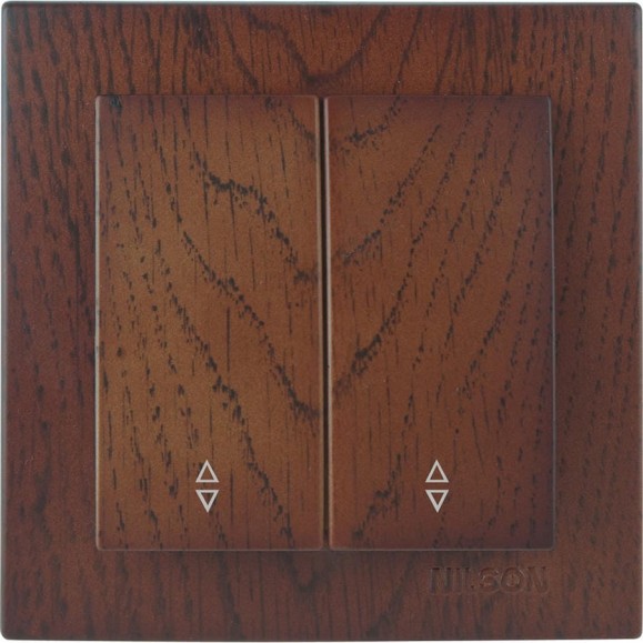 Выключатель NILSON 2СП проходной орех Touran wood 24271009
