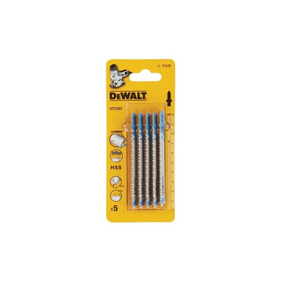 Пилка по металлу HSS 100х72х3 мм, T127D, 5 шт. DEWALT DT2163 Пилка по металлу HSS 100х72х3 мм, T127D, 5 шт. DEWALT DT2163