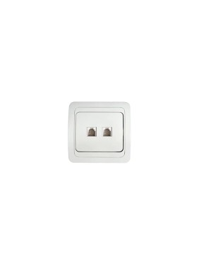 Компьютерная двойная розетка IN HOME RJ-45 CLASSICO белая 2136 4690612018300