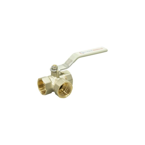 Шаровой кран для воды СТМ СТАНДАРТ 3/4", трехходовой, тип T, рычаг CW3FT034