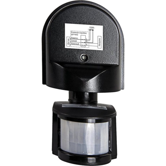 Датчик движения LLT ДД-008-B 1200Вт 180 гр. 12м IP44 черный 4680005959730