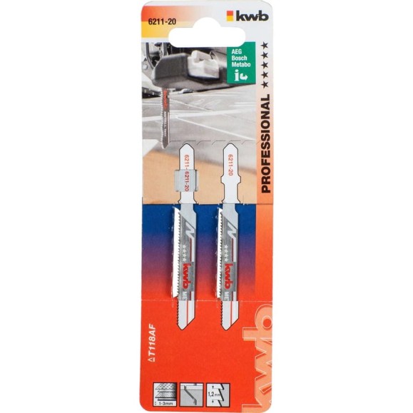 Пилка по металлу (2 шт; S20) для лобзика KWB T118AF 6211-20
