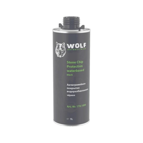 Антигравий на водной основе Wolf 1л, чёрный 170.1000
