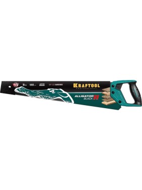 Ножовка для точного реза Kraftool "Alligator BLACK", 550 мм, 11 TPI 3D зуб, 15205-55