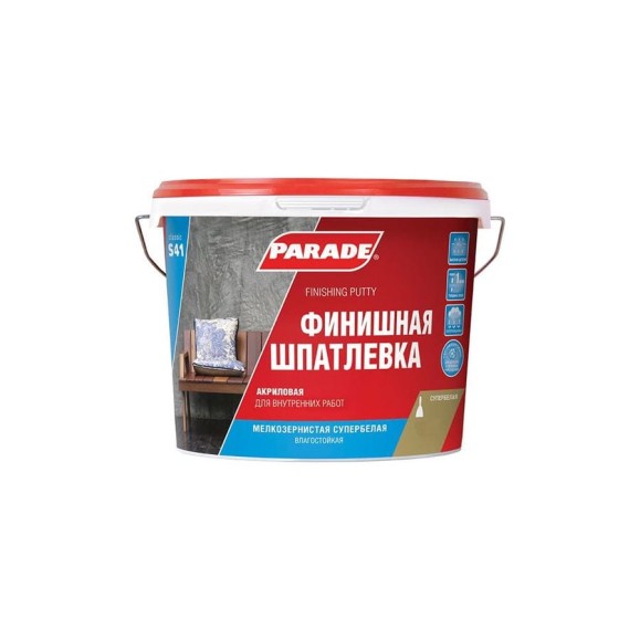 Шпатлевка акриловая финишная 10 л S41 PARADE 90000152285 Шпатлевка акриловая финишная 10 л S41 PARADE 90000152285