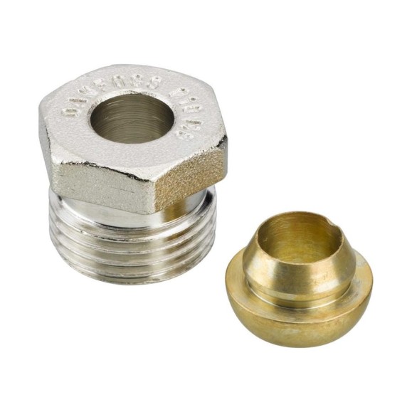 Соединитель для медных труб Danfoss латунь Дн15х1/2