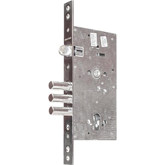 Корпус цилиндрового замка DOORLOCK DL9252С/60/85мм, хромиров. фронт. планка 28х300мм, реверсивный, диам. ригеля 16мм 75336