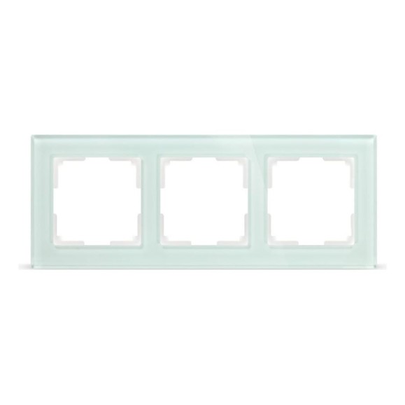 Рамка Smartbuy 3-местная стекло бежевая Нептун SBE-05i-Glass-FR-3