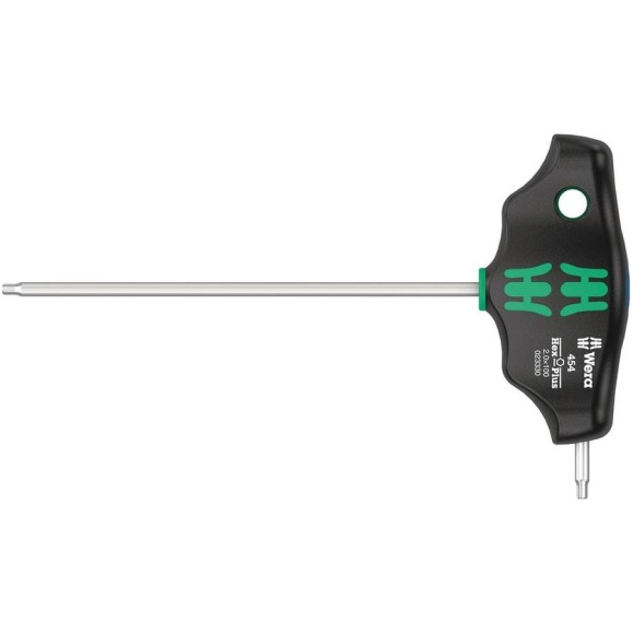 Шестигранная отвертка WERA 454 Hex-Plus, с Т-образной рукояткой, 2 x 100 мм WE-023330