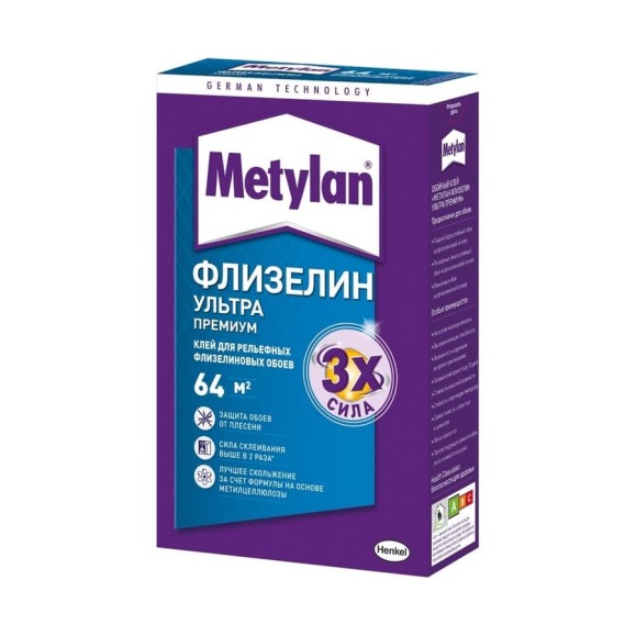 Обойный клей Metylan Флизелин Ультра Премиум 500 г 1035098 Обойный клей Metylan Флизелин Ультра Премиум 500 г 1035098