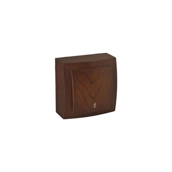 Выключатель NILSON 1ОП проходной орех Themis wood 26271007