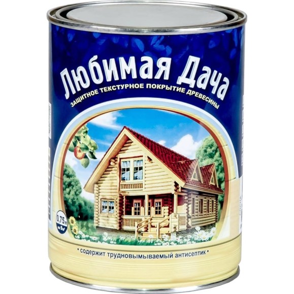 Защитно-декоративное покрытие Любимая Дача орех, для древесины, полуматовое, 0.75 л 35266 Защитно-декоративное покрытие Любимая Дача орех, для древесины, полуматовое, 0.75 л 35266