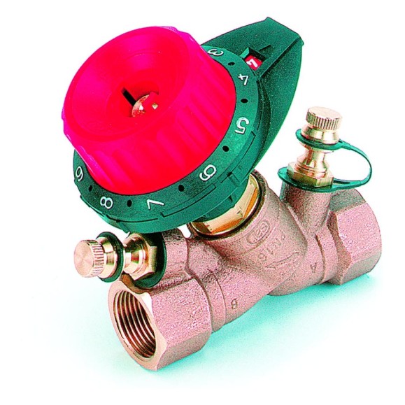 Балансировочный клапан COMAP 751 1 1/4", DN 32, с двумя измерительными ниппелями, без дренажа, 0,2-14,88 751410