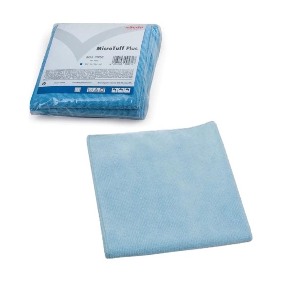 Салфетка VILEDA МикроТаффПлюс, комплект 5 шт., микрофибра, голубая, 38х38 см, 111958 602091