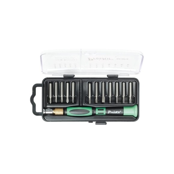 Прецизионная отвертка со сменными битами 12шт. ProsKit SD-081E С00034095