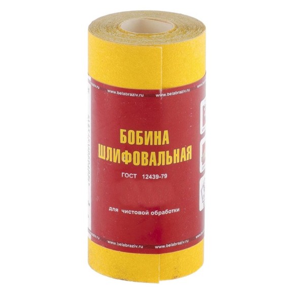 Шкурка на бумажной основе Без бренда Россия LP41C, зерн, 6Н P180, мини-рулон 100мм х 5м 75653
