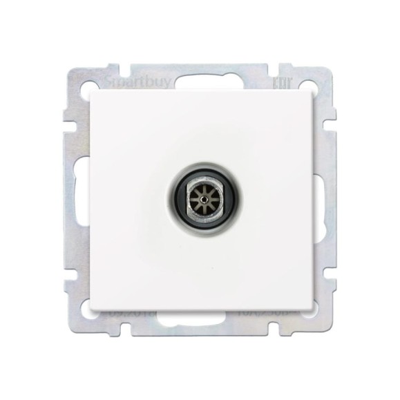 Телевизионная розетка Smartbuy белая Нептун SBE-05w-S1-TV