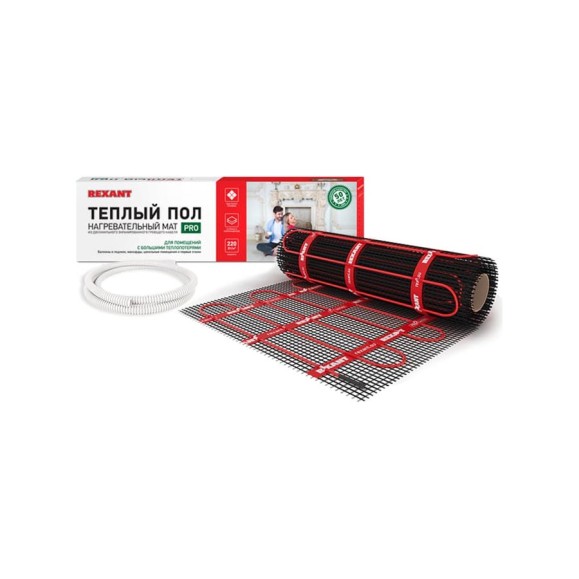 Теплый пол REXANT PRO ,550 Вт, двухжильный с экраном 51-0013