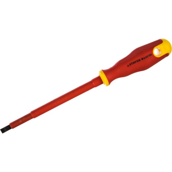 Диэлектрическая отвертка до 1000Вт STAYER SL 6,5 х 150 мм 25141-06-15_z01