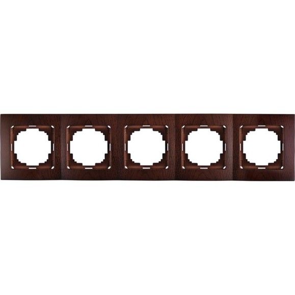 Рамка NILSON пятиместная орех Touran wood 24270095