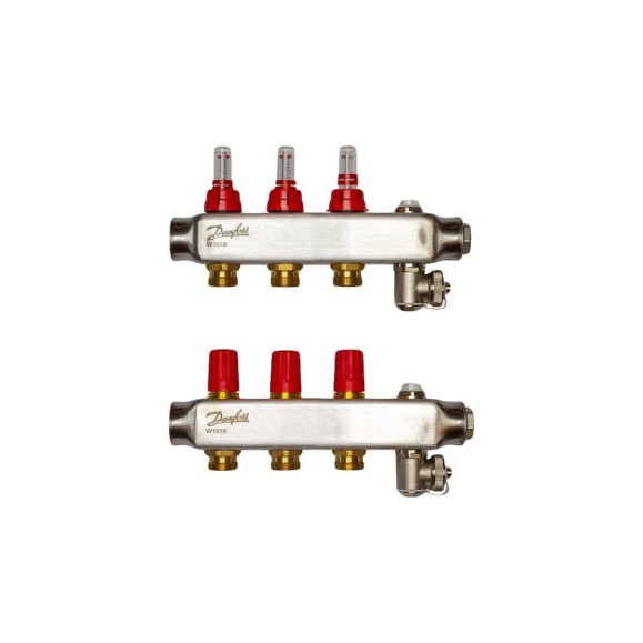 Коллекторы Danfoss SSM-3F с расходомерами 3 контура 088U0753