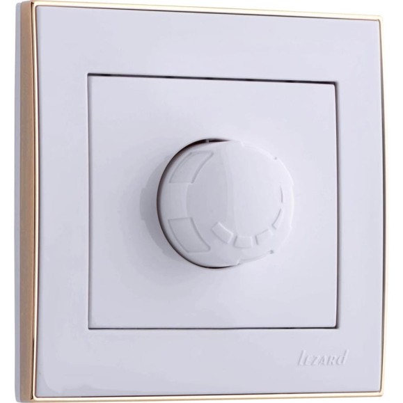 Диммер LEZARD RAIN 1000W белый с бок. вст. золото 703-0226-157