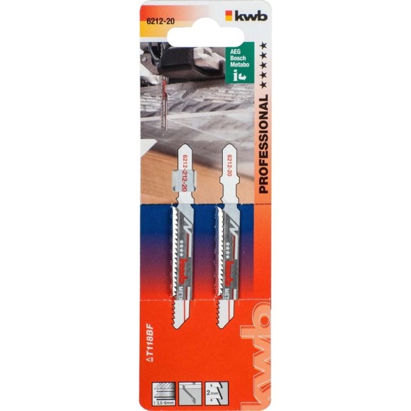 Пилка по металлу (2 шт; S20) для лобзика KWB T118BF 6212-20