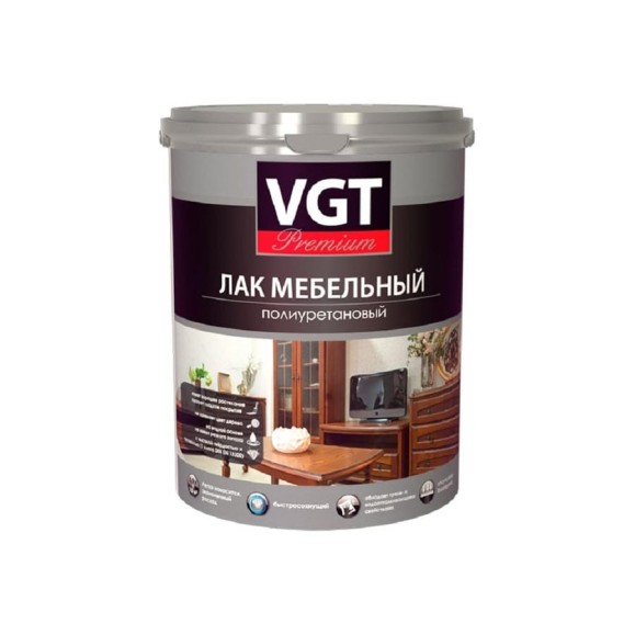 Лак для мебели VGT PREMIUM полиурет. матовый 9кг 11605386