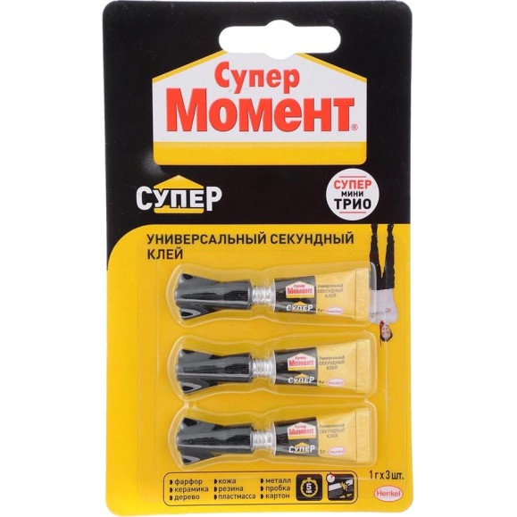 Супер-клей Момент Универсальный 1 г блистер 3 шт.  2357275 ШБ KFUO Б0039103
