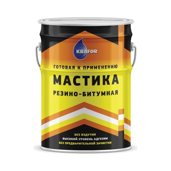 Резино-битумная мастика KRAFOR 4 кг 1/120 Резино-битумная мастика KRAFOR 4 кг 1/120