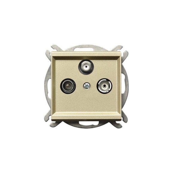 Розетка Ospel Sonata TV-SAT оконечная, шампанский золотой GPA-RS/m/39 Розетка Ospel Sonata TV-SAT оконечная, шампанский золотой GPA-RS/m/39