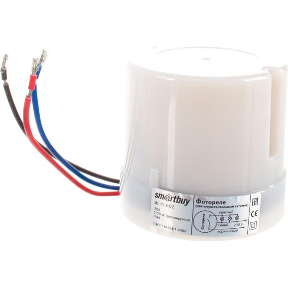 Фотореле Smartbuy, 20А 4400Вт IP44 sbl-fr-602 Фотореле Smartbuy, 20А 4400Вт IP44 sbl-fr-602