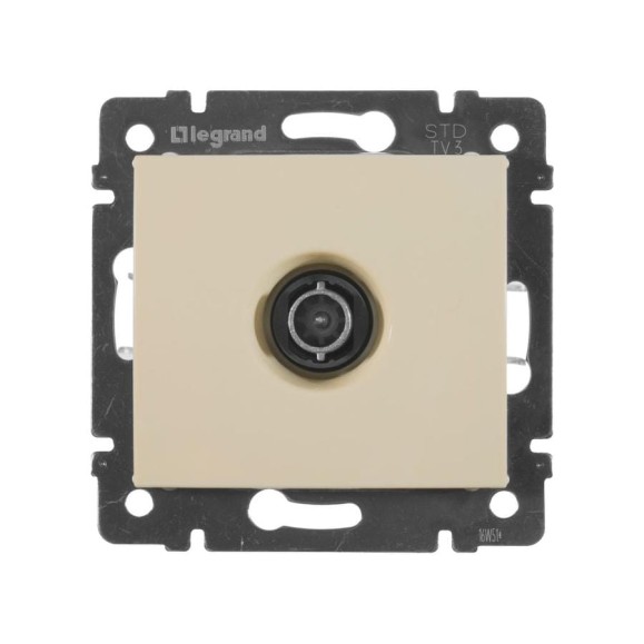 Розетка Legrand TV (телевизионная) Legrand Valena проходная слоновая кость 774331