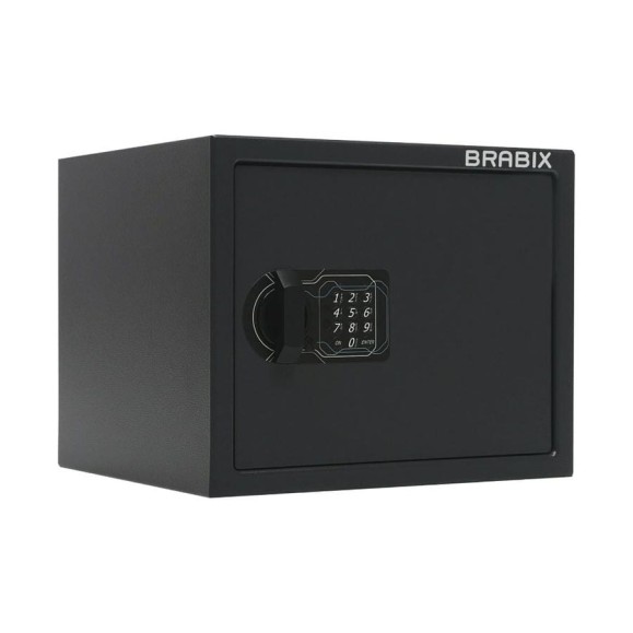 Офисный мебельный сейф BRABIX SF-280EL 280х350х300 мм, электронный замок, черный 291149 Офисный мебельный сейф BRABIX SF-280EL 280х350х300 мм, электронный замок, черный 291149