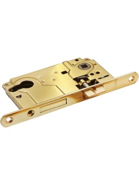 Замок с ригелем под ключевой цилиндр MORELLI цвет-золото L1885 PG 9011250