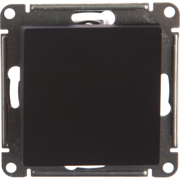 Переключатель Systeme Electric ATLASDESIGN, 1-клавишный, сх6, 10АХ, механизм, карбон, ATN001061