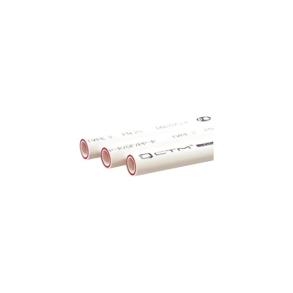 Труба СТМ ПЛАСТ PP-R PN 20 DN 20х2.8, армированная стекловолокном, 2 м C2P2F020 Труба СТМ ПЛАСТ PP-R PN 20 DN 20х2.8, армированная стекловолокном, 2 м C2P2F020
