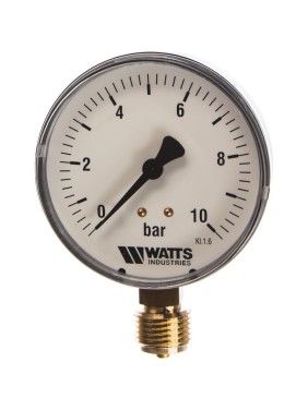 Манометр Watts F+R200 радиальный 0-10bar, корпус 80mm 10007793