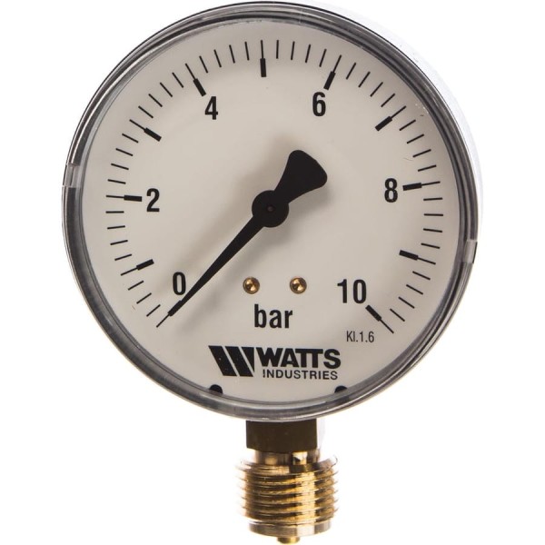 Манометр Watts F+R200 радиальный 0-10bar, корпус 80mm 10007793