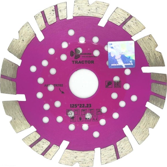 Диск алмазный отрезной TRIO-DIAMOND 125x22.23x12 Tractor TR702 Диск алмазный отрезной TRIO-DIAMOND 125x22.23x12 Tractor TR702