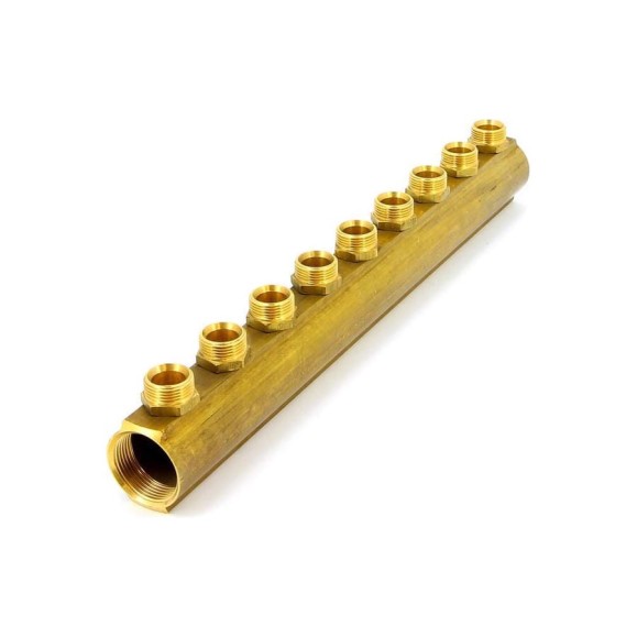 Магистральный коллектор Tiemme ВВ 1 1/4" 10х3/4" EK Н 50мм 1970058 Магистральный коллектор Tiemme ВВ 1 1/4" 10х3/4" EK Н 50мм 1970058