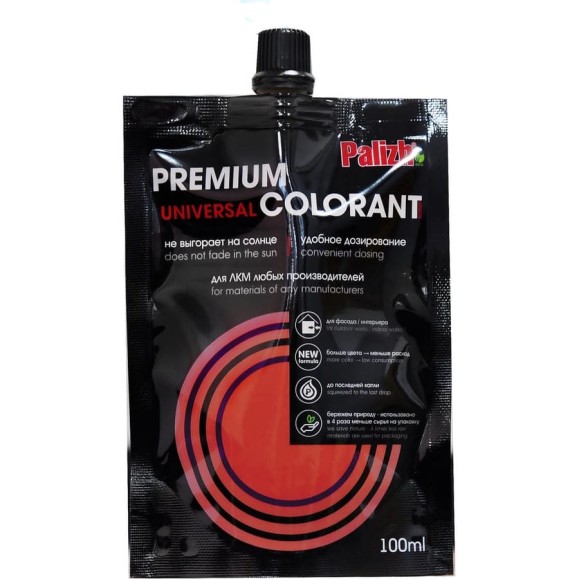 Колер PALIZH №2012 PREMIUM фасад 0,1л красный мак 11605788