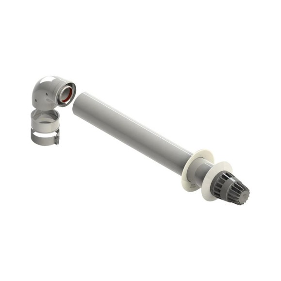 Базовый комплект basic KIT D60/100 1 м (колено, труба с оголовком, 2 накладки) RODA 9709