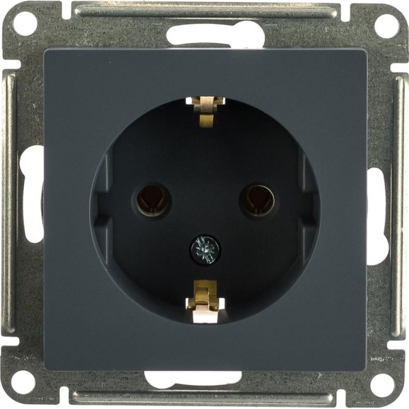 Розетка Systeme Electric (Schneider Electric) ATLASDESIGN с заземлением, 16А, грифель ATN000743 Розетка Systeme Electric (Schneider Electric) ATLASDESIGN с заземлением, 16А, грифель ATN000743