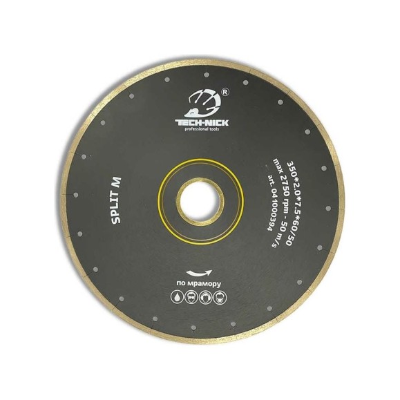 Диск алмазный сплошной по мрамору SPLIT M (350х60/50 мм) TECH-NICK 041000394 Диск алмазный сплошной по мрамору SPLIT M (350х60/50 мм) TECH-NICK 041000394